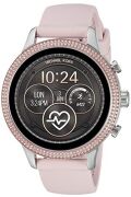 Michael Kors Damen Smartwatch Edelstahlgehäuse roségold/silber Silikonarmband rosa (MKT5055)
