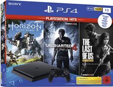 Sony PlayStation 4 1TB schwarz - Hits Bundle inkl. Uncharted 4, The Last of Us & Horizon Zero Dawn