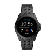 Fossil Gen5E Herren Smartwatch Edelstahlgehäuse schwarz mit Edelstahlarmband schwarz