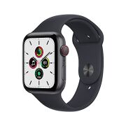 Apple Watch SE 44mm GPS + Cellular Aluminiumgehäuse spacegrau mit Sportarmband mitternacht