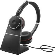 Jabra Evolve 75 MS Wireless On-Ear Headset mit Ladestation schwarz (Microsoft)