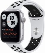 Apple Watch Series 6 Nike 44mm GPS Aluminiumgehäuse silber mit Nike Sportarmband platinum/schwarz