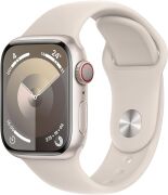 Apple Watch Series 9 41mm GPS + Cellular Aluminiumgehäuse polarstern mit Sportarmband polarstern (S/M)