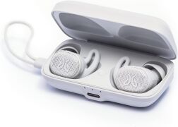 Jaybird Vista 2 – vollständig kabellose Bluetooth-Sport-Kopfhörer mit Ladecase – ANC, Sport-Fit, 24 Stunden Akkulaufzeit, robuste, wasserdichte Ohrhörer in Militärqualität, Hohe Audioqualität - Weiß