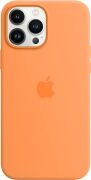 Apple Silikon Case mit MagSafe für iPhone 13 Pro Max gelborange