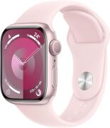 Apple Watch Series 9 41mm GPS Aluminiumgehäuse rosé mit Sportarmband hellrosa