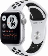 Apple Watch Series 6 Nike 40mm GPS Aluminiumgehäuse silber mit Nike Sportarmband pure platinum/schwarz