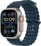 Apple Watch Ultra 2 49mm GPS + Cellular Titangehäuse mit Ocean Armband blau