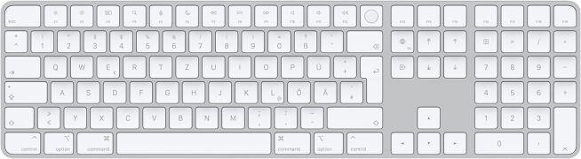 Apple Magic Keyboard mit Touch ID und Ziffernblock silber (QWERTZ)