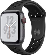 Apple Watch Series 4 Nike+ 44mm GPS + Cellular Aluminiumgehäuse spacegrau mit Nike Sportarmband anthrazit/schwarz