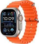 Apple Watch Ultra 2 49mm GPS + Cellular Titangehäuse mit Ocean Armband orange