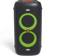 JBL PartyBox 100 in Schwarz – Tragbarer Bluetooth Party-Lautsprecher mit Lichteffekten – Spritzwassergeschützte, mobile Musikbox mit Netzteil