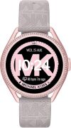 Michael Kors Gen 5E MKGO Edelstahlgehäuse pink mit Silikonarmband grau (MKT5117)