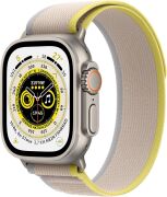 Apple Watch Ultra 49mm GPS + Cellular Titangehäuse mit Trail Loop gelb/beige (M/L)